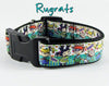 Rugrats dog collar handmade adjustable buckle collar 1" wide or leash Petcollarshandmade