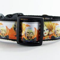 Mars Attack dog collar adjustable buckle collar 1" wide or leash Petcollarshandmade