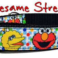 Cartoon characters dog collar handmade adjustable buckle collar 1" wide or leash Petcollarshandmade