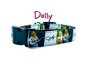 Dolly Parton dog collar handmade adjustable buckle collar 1" wide or leash Petcollarshandmade