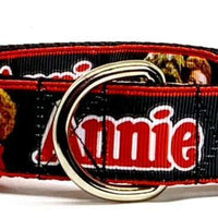 Annie dog collar handmade adjustable buckle collar 1"wide or leash movie