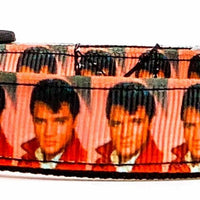 Elvis Dog collar handmade adjustable buckle 5/8" wide or leash Rock N Roll