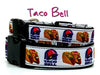 Taco Bell dog collar handmade adjustable buckle collar 1" or 5/8" wide or leash