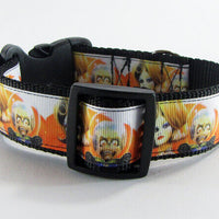 Mars Attack dog collar adjustable buckle collar 1" wide or leash Petcollarshandmade