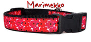 Marimekko Flowers dog collar handmade adjustable buckle 1"or 5/8" wide or leash Petcollarshandmade