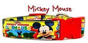 Mouse Clubhouse dog collar handmade adjustable buckle 1" or 5/8" wide or leash Petcollarshandmade