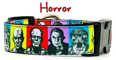 Horror characters dog collar handmade adjustable buckle 1