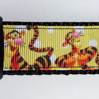 Tigger Winnie the Poo dog collar Handmade adjustable buckle 1" wide or leash Petcollarshandmade