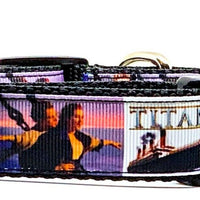 Titanic dog collar Movie handmade adjustable buckle 1" wide or leash