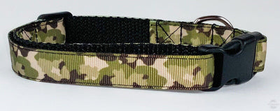 Camo dog collar handmade adjustable buckle collar 5/8