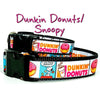 Dunkin Donuts/ Snoopy dog collar handmade adjustable buckle 1"or 5/8" wide Petcollarshandmade