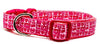 I Love Pink dog collar handmade adjustable buckle collar 5/8" wide or leash Petcollarshandmade