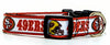 SF 49ers football dog collar handmade adjustable buckle 5/8" wide or leash