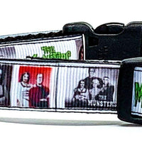 The Munsters dog collar handmade adjustable buckle 5/8" wide or leash TV show