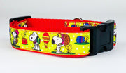 Easter Snoopy collar handmade adjustable buckle collar 1" wide or leash Petcollarshandmade