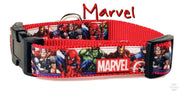 Marvel Comics dog collar Handmade adjustable buckle collar 1" wide or leash Petcollarshandmade