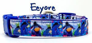 Eeyore Dog collar Winnie The Pooh handmade adjustable buckle 5/8" wide or leash