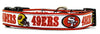 SF 49ers football dog collar handmade adjustable buckle 5/8" wide or leash Petcollarshandmade