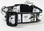 Elvis dog collar Handmade adjustable buckle collar 1" wide or leash Petcollarshandmade