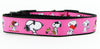 Cartoon dog collar handmade  adjustable buckle collar 1"  wide or leash Petcollarshandmade