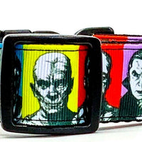 Horror characters dog collar handmade adjustable buckle 1" or 5/8" wide or leash Petcollarshandmade