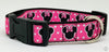 Minnie mouse Dog collar handmade adjustable buckle collar 5/8"wide or leash Petcollarshandmade