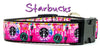 Starbucks coffee dog collar handmade adjustable buckle 1"or 5/8" wide or leash