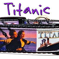 Titanic dog collar Movie handmade adjustable buckle 1" wide or leash