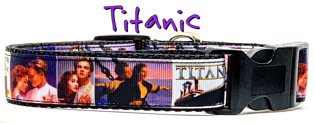 Titanic dog collar Movie handmade adjustable buckle 1" wide or leash