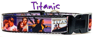 Titanic dog collar Movie handmade adjustable buckle 1" wide or leash