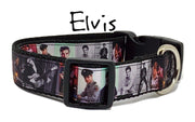 Elvis dog collar handmade adjustable buckle collar 1" or 5/8" wide or leash Petcollarshandmade