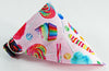 Candy Dog Bandana, Over the Collar dog bandana, Dog collar bandana, puppy