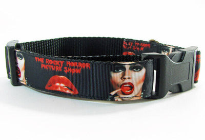 Rocky Horror Show dog collar handmade adjustable buckle collar 1