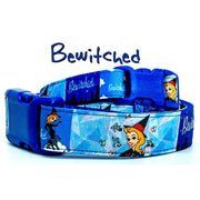 Bewitched dog collar handmade adjustable buckle 1" or 5/8" wide or leash TV show