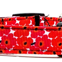 Marimekko Flowers dog collar handmade adjustable buckle collar 5/8" wide narrow Petcollarshandmade