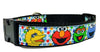 Cartoon characters dog collar handmade adjustable buckle collar 1" wide or leash Petcollarshandmade