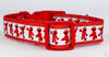 Cartoon dog collar handmade adjustable buckle collar 1" wide or leash Petcollarshandmade