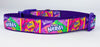 Nerds Candy dog collar handmade adjustable buckle collar 1" wide or leash Petcollarshandmade