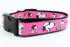 Cartoon dog collar handmade  adjustable buckle collar 1"  wide or leash Petcollarshandmade