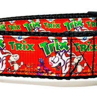 Trix cereal dog collar handmade adjustable buckle collar 1" wide or leash