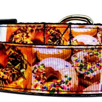 Dunkin Donuts dog collar handmade adjustable buckle collar 1" wide or leash Petcollarshandmade