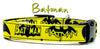 Batman dog collar handmade adjustable buckle collar 5/8" wide or leash movie Petcollarshandmade