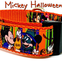 Mickey Halloween dog collar handmade adjustable buckle collar 1" wide or leash Petcollarshandmade