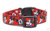 Mickey Mouse dog collar handmade adjustable buckle collar 5/8"wide or leash Petcollarshandmade