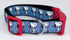 Cartoon dog collar handmade adjustable buckle collar 1" or 5/8" wide or leash Petcollarshandmade