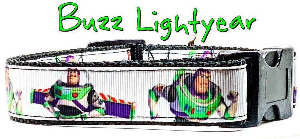 Toy Story Buzz Lightyear dog collar handmade adjustable buckle collar 1" wide Petcollarshandmade