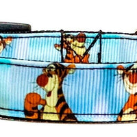 Tigger Dog collar Winnie The Pooh handmade adjustable buckle 5/8" wide or leash Petcollarshandmade