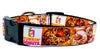 Dunkin Donuts dog collar handmade adjustable buckle collar 1" wide or leash Petcollarshandmade