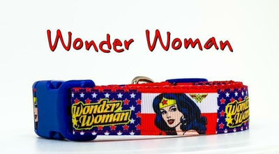 Wonder Woman dog collar handmade adjustable buckle collar 1