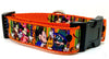 Mickey Halloween dog collar handmade adjustable buckle collar 1" wide or leash Petcollarshandmade